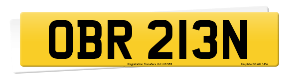 Registration number OBR 213N